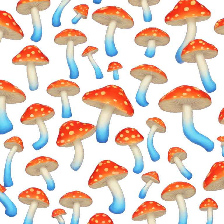 Colourful psychedelic mushroom￼ emoji