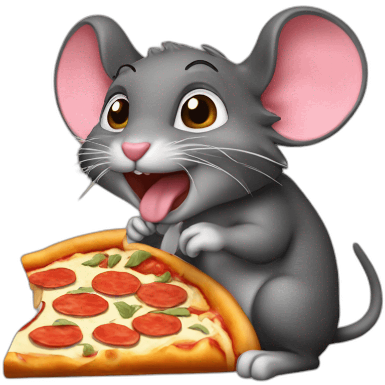 raton comiendo pizza emoji