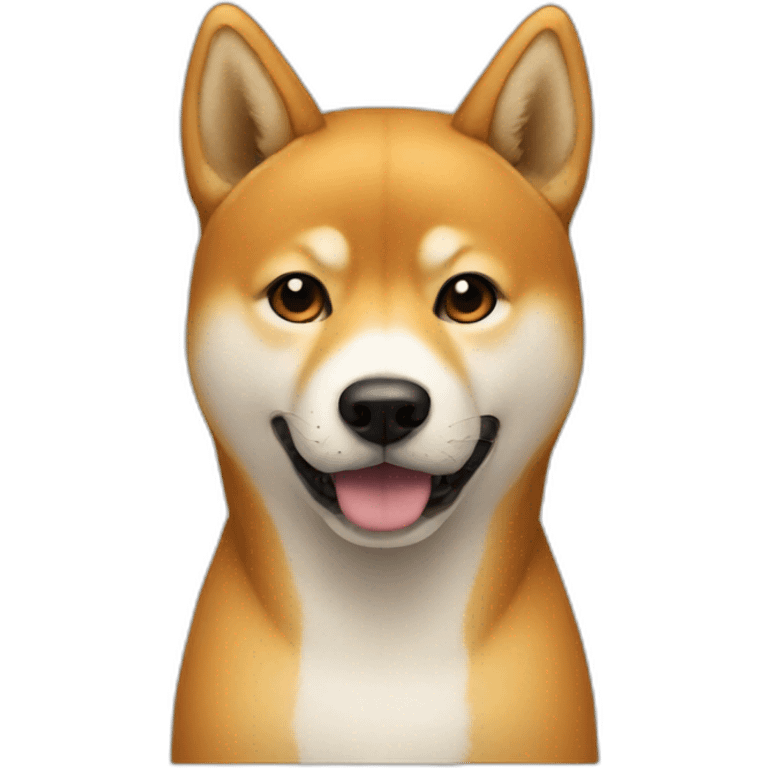 Human with face Shiba inu emoji