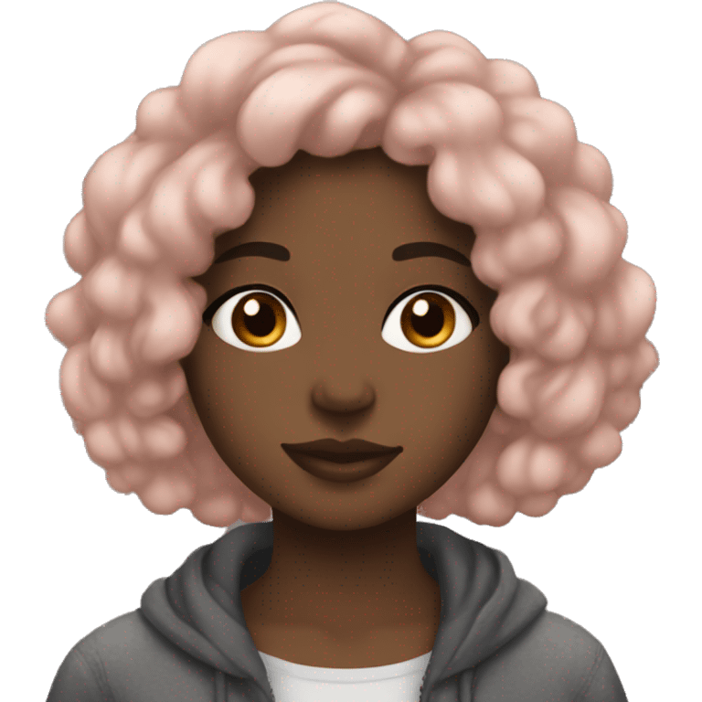 Aesthetic black girl cozy emoji