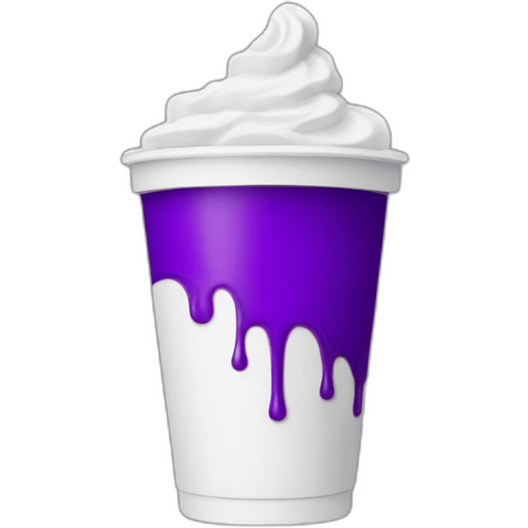 White styrofoam Cup with purple liquid in it emoji