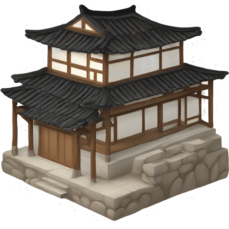 traditional South Korean hanok house emoji