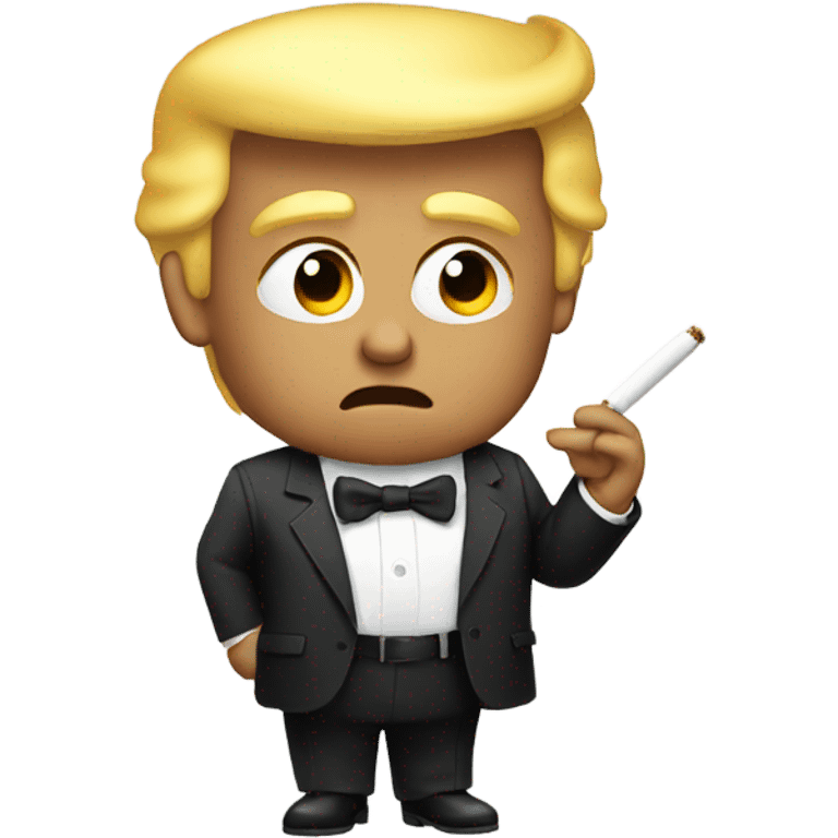 Trump wearing skirt smoking a cigarette  emoji