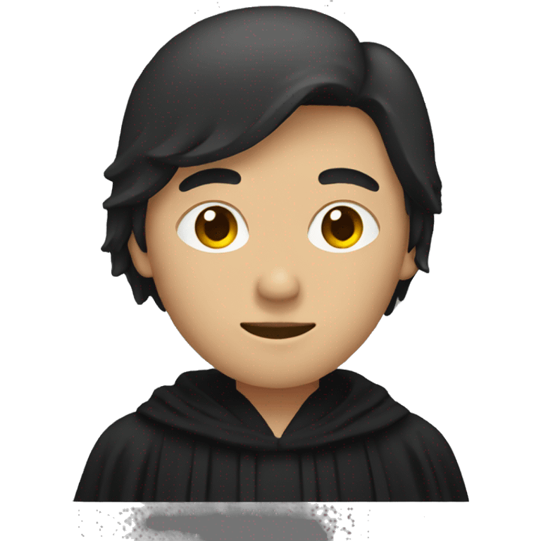 person with no face wearing black robe emoji