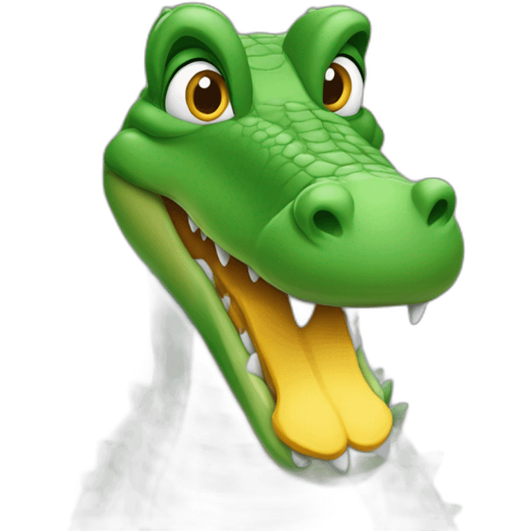 Un alligator qui s'accouple avec une poule emoji