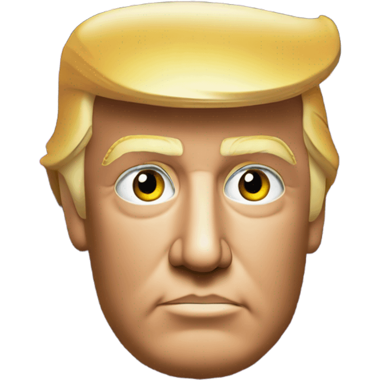 donald trump head on black background, soft warm purple, orange, yellow and violet lights emoji