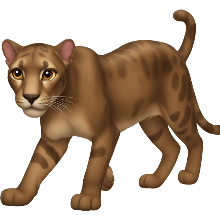 a walking brown light panther emoji