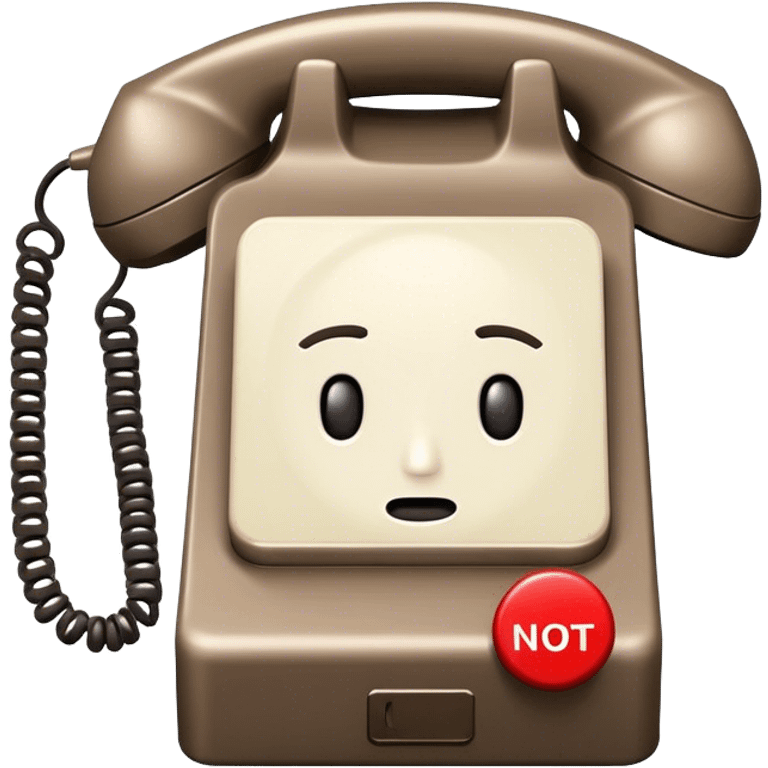 Phone holding up a ‘do not disturb’ sign emoji