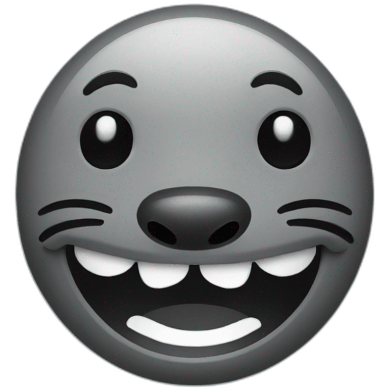 black seal smile emoji