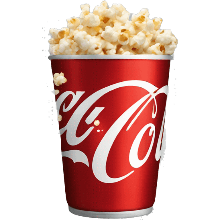 Coca cola zero and popcorn emoji