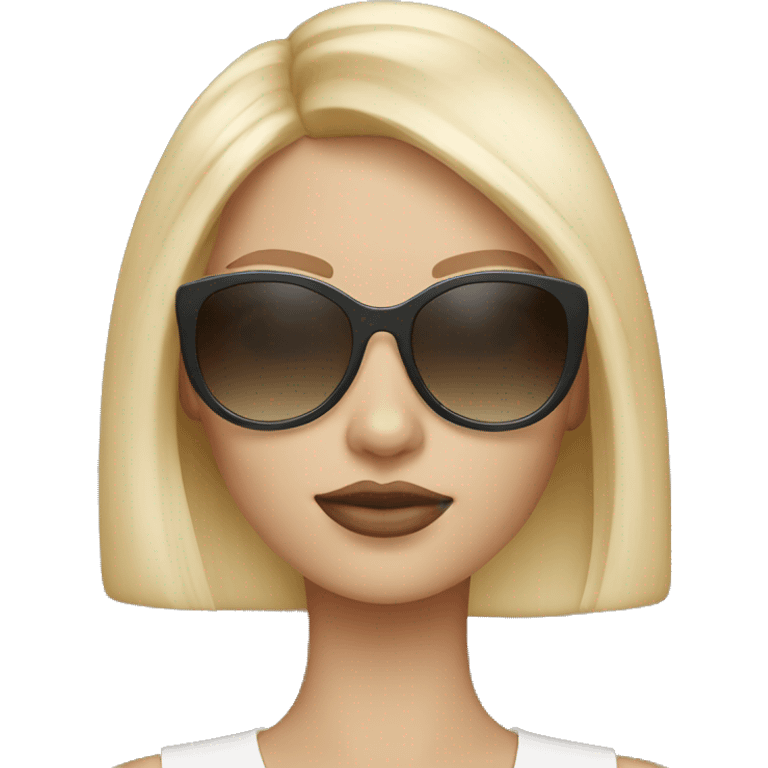 blonde girl in Fendi sunglasses emoji