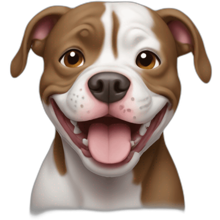 pitbull smiling emoji