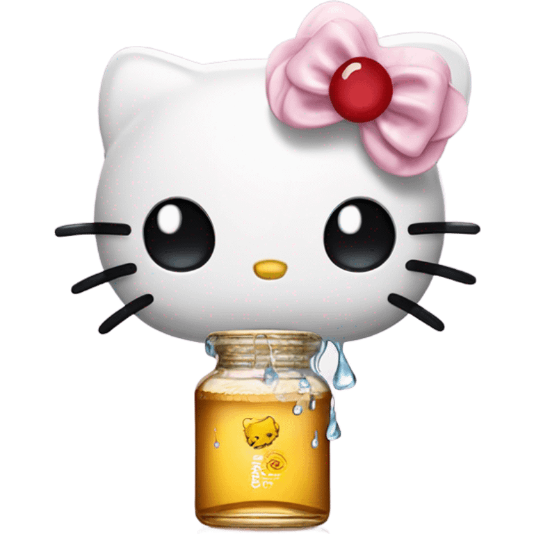 Hello kitty Crying with tequila hello kitty emoji