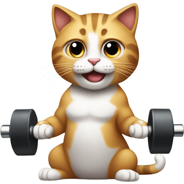 Cat work out emoji