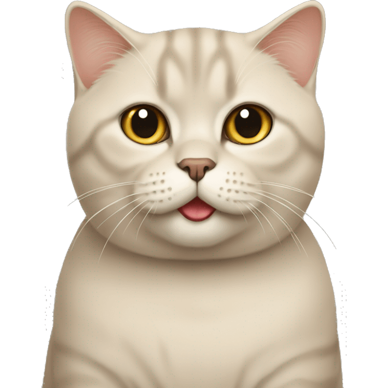 British shorthair cat in beige  emoji