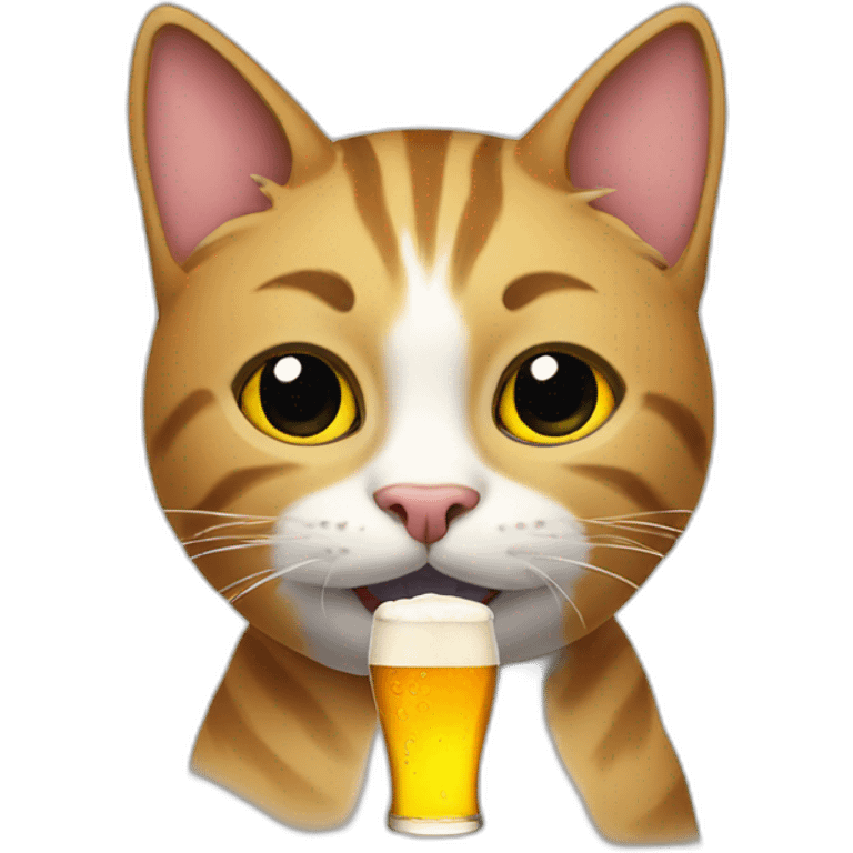 Cat-drinking-beer emoji