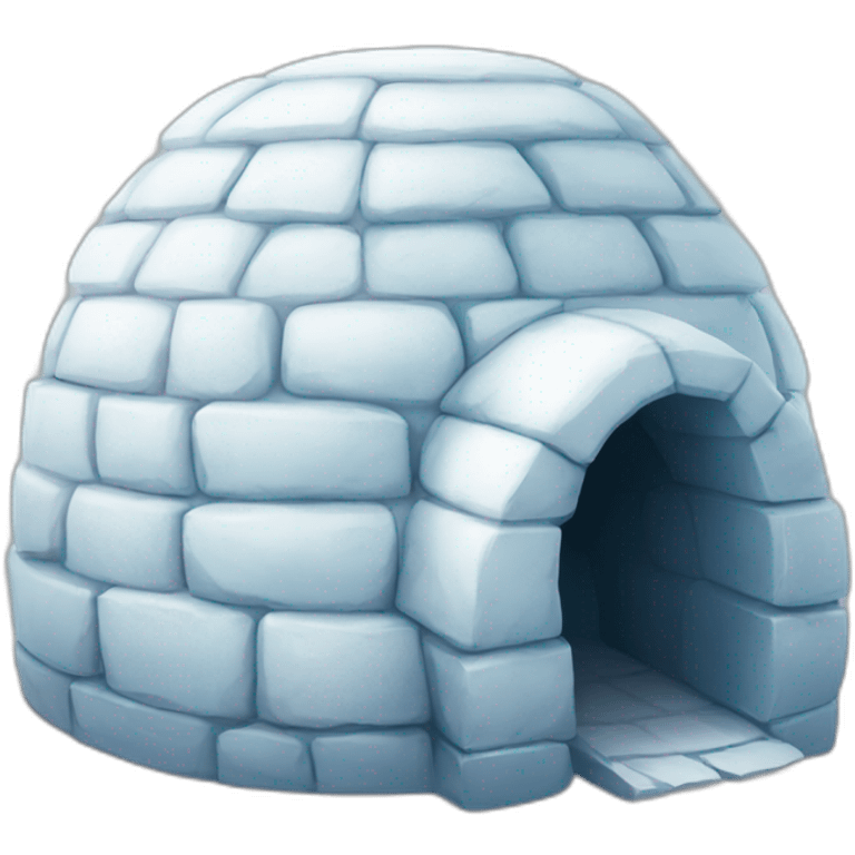 igloo watching you with two eyes no emotion emoji