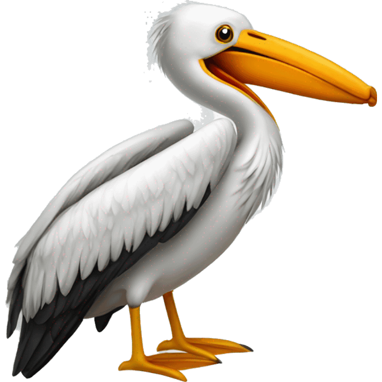 Pelican with a magnifying glass emoji