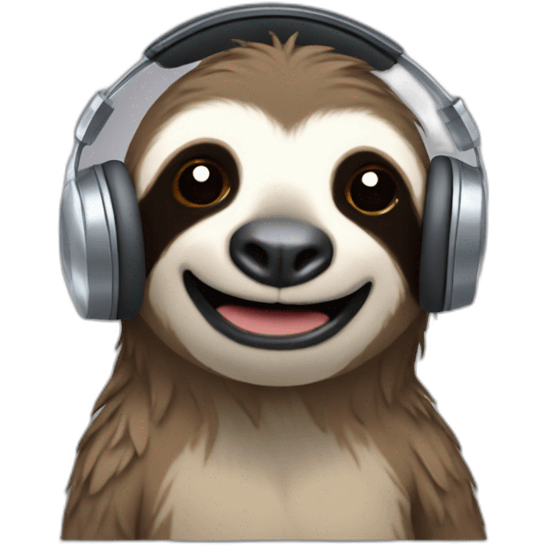 chilled-sloth-in-headphones emoji