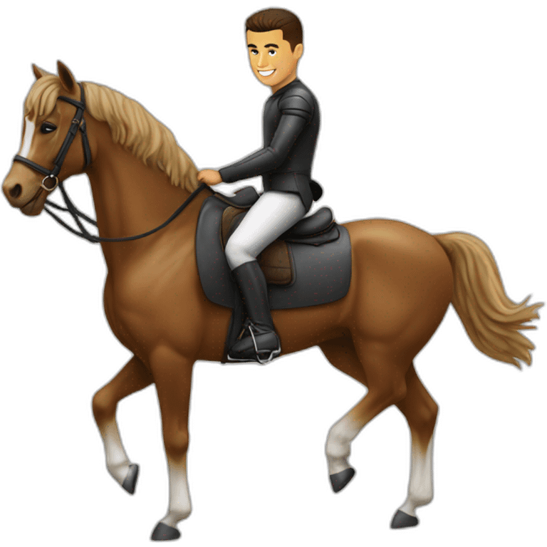 Ronaldo sur un cheval  emoji