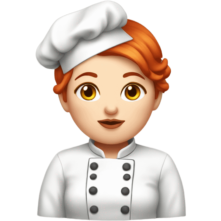 Chubby short red hair female chef's kiss emoji