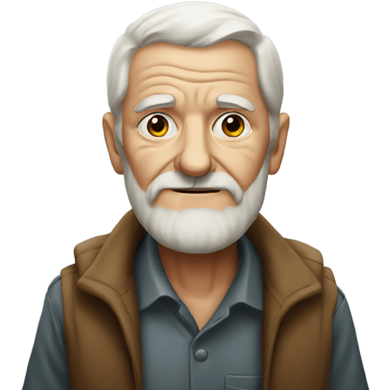 old man portrait indoors emoji