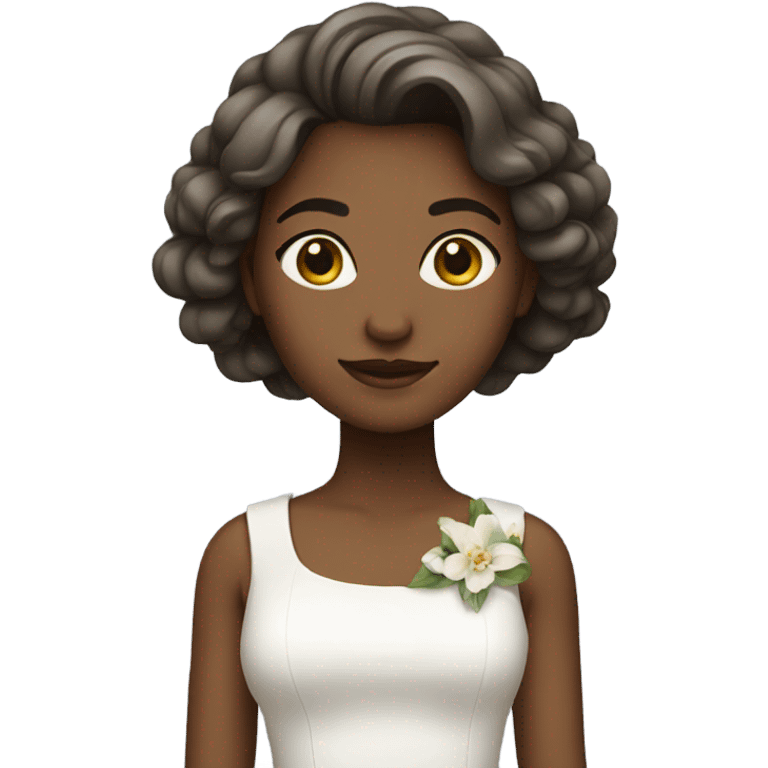 girl in white dress emoji