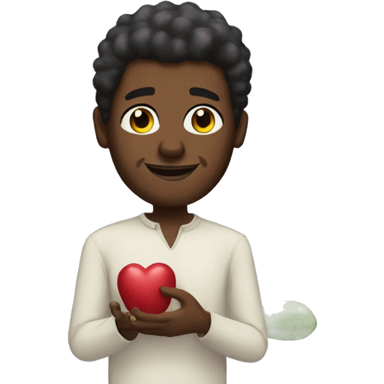 Black guy in love with eggplants emoji