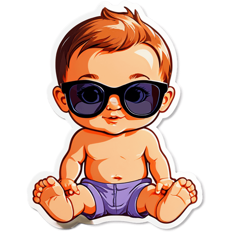 Baby with sunglasses  emoji