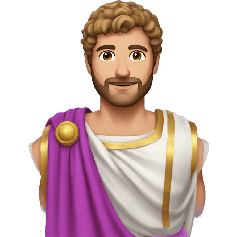 Roman man purple and pink toga sci fi clothing patterns emoji