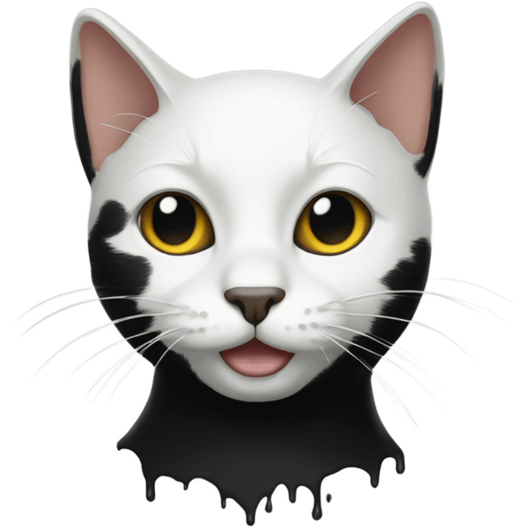 Black cat, white stain emoji