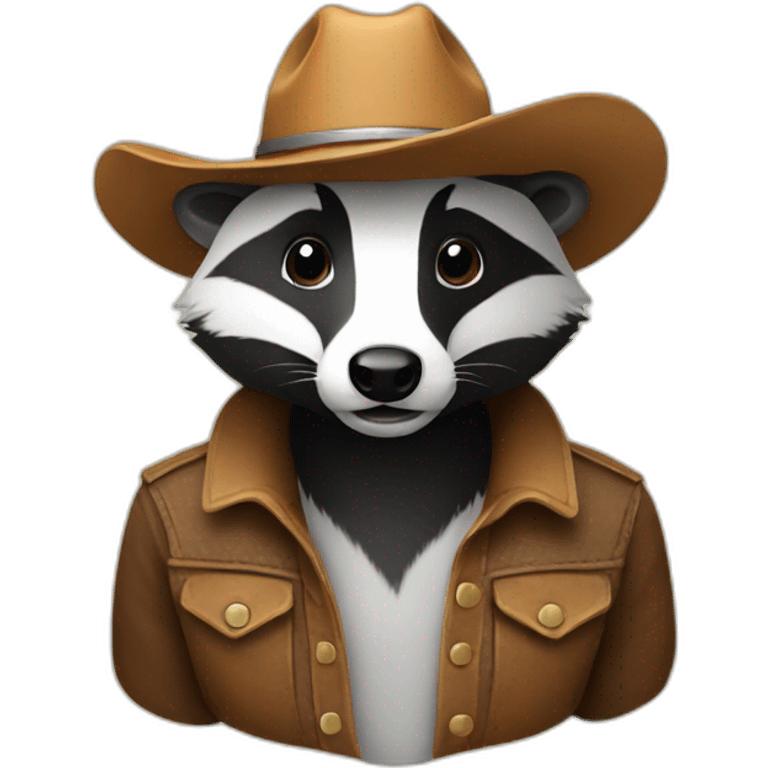 Badger with a cowboy hat emoji