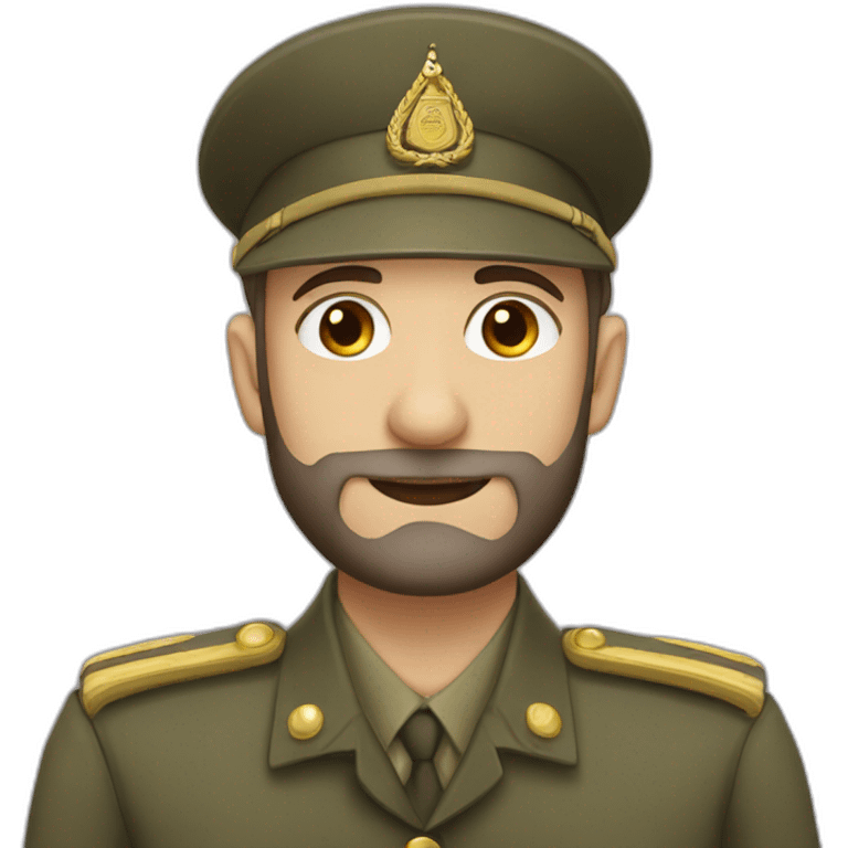 Jewish Hasidic man in military uniform emoji