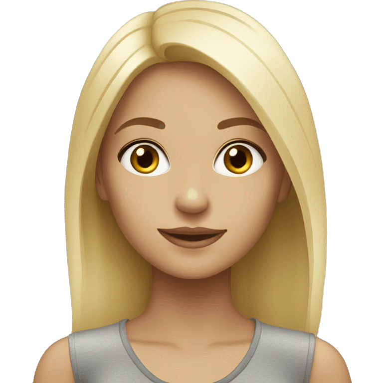 Girl blonde grey eyes  emoji