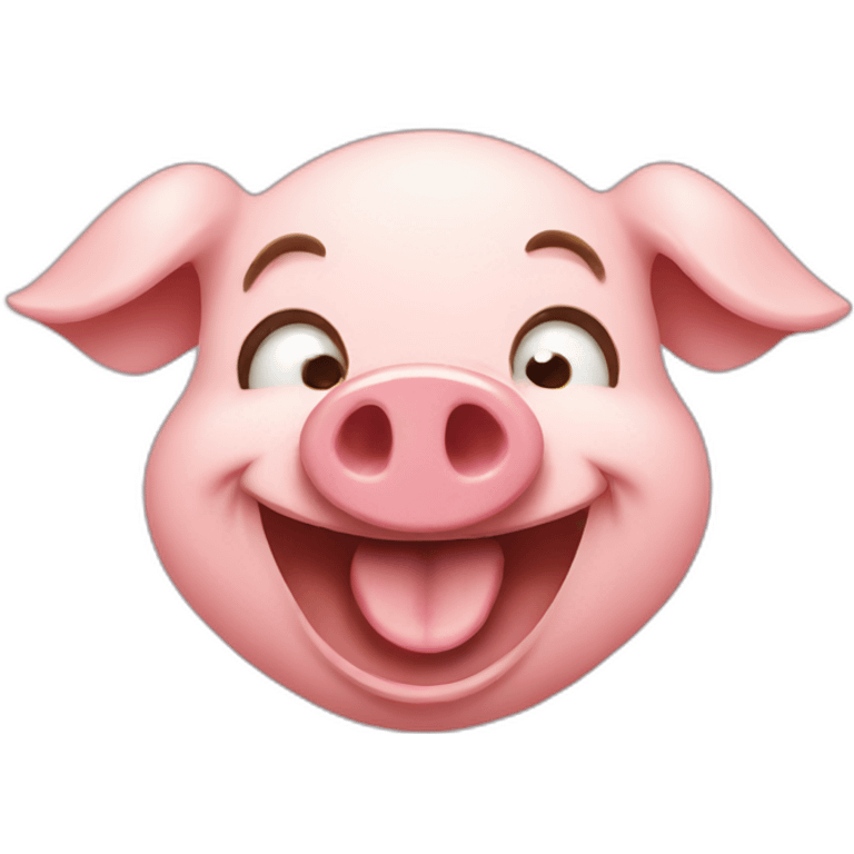 pig laughing emoji