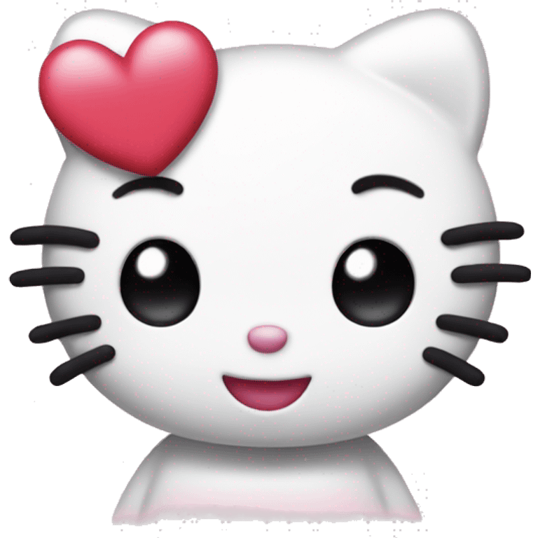 hello kitty with heart eyes emoji