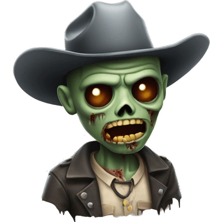 Zombie with cowboy hat emoji