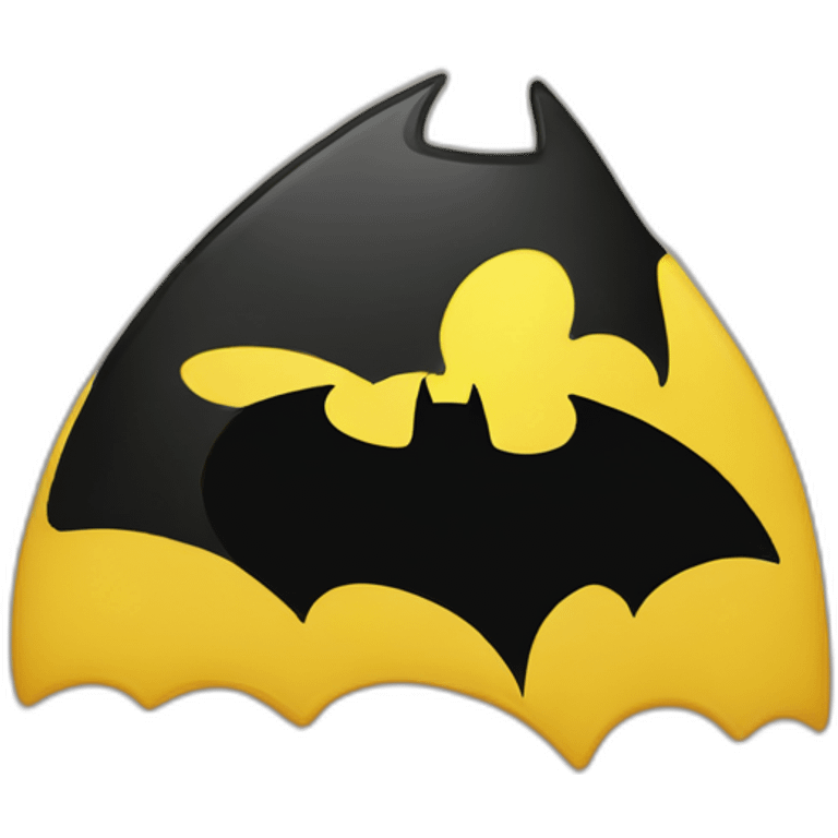 Batman logo yellow emoji