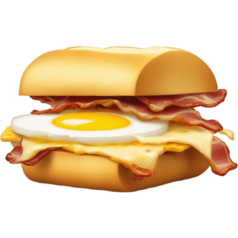 bacon egg and cheese on a hard roll sandwich  emoji