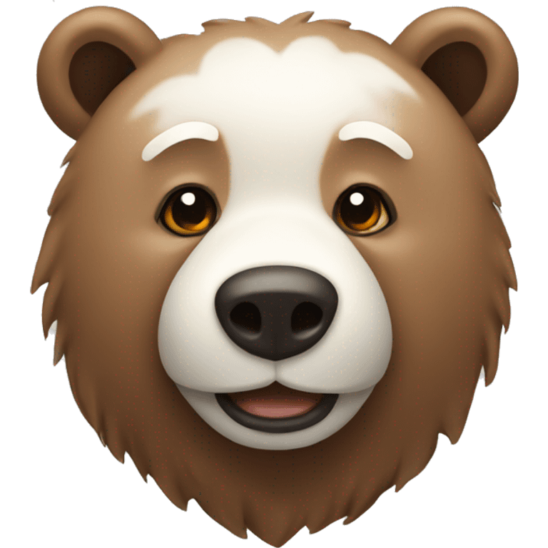 White and brown bear  emoji