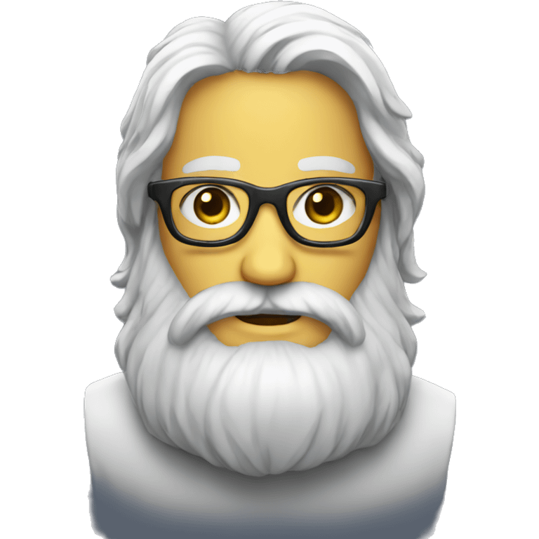 Bearded person majestic with glasses emoji