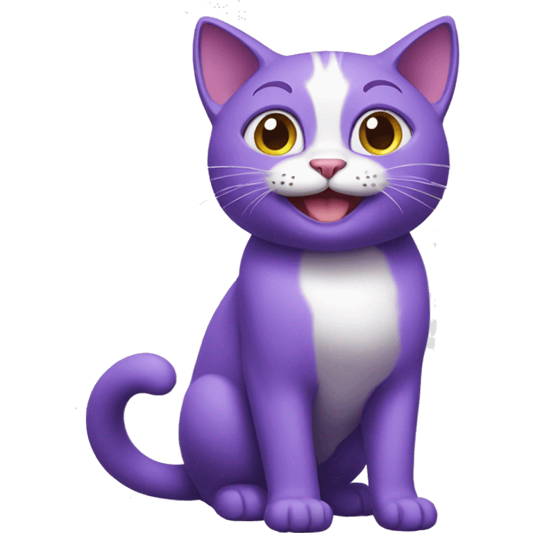 Purple Happy Cat emoji