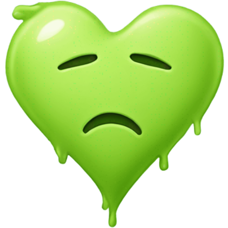 pistachio green colour broken heart  emoji