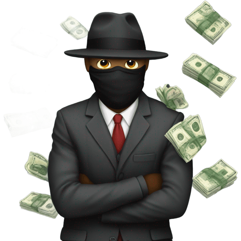 Robber with suit emoji