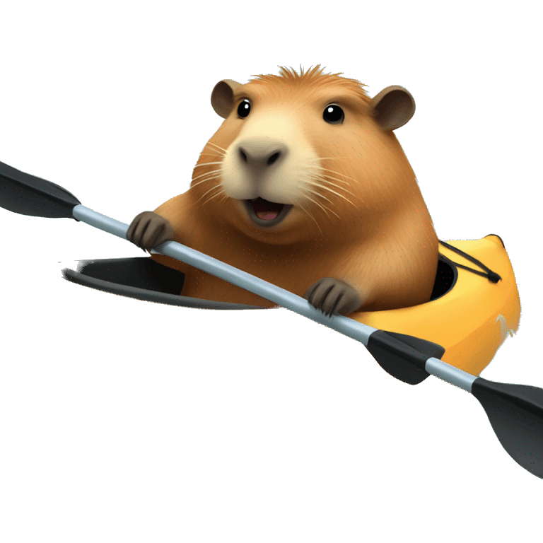 capybara in a kayak emoji