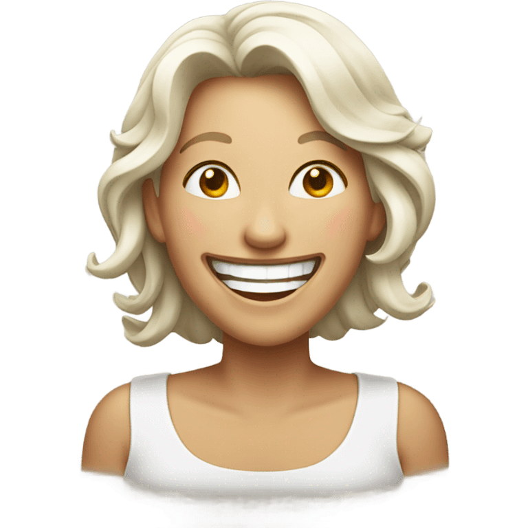 Female laughing Christmas emoji emoji