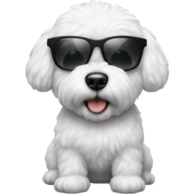 Bichon with sunglasses emoji