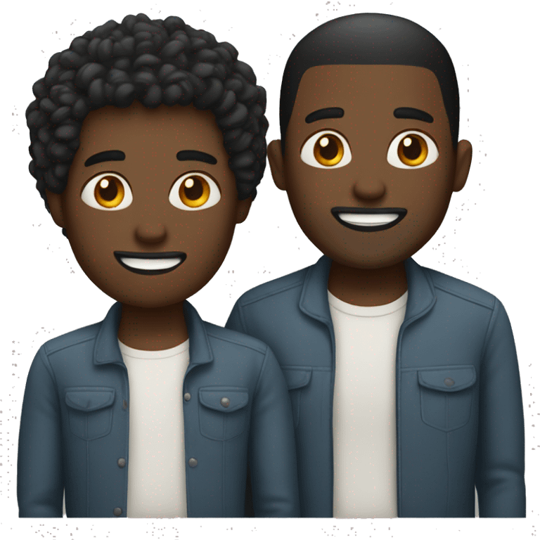 a black person showing his husband emoji