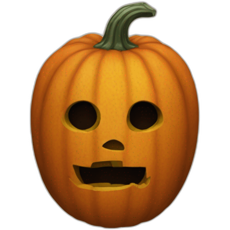 jason orange mask combined with a Halloween pumpkin emoji