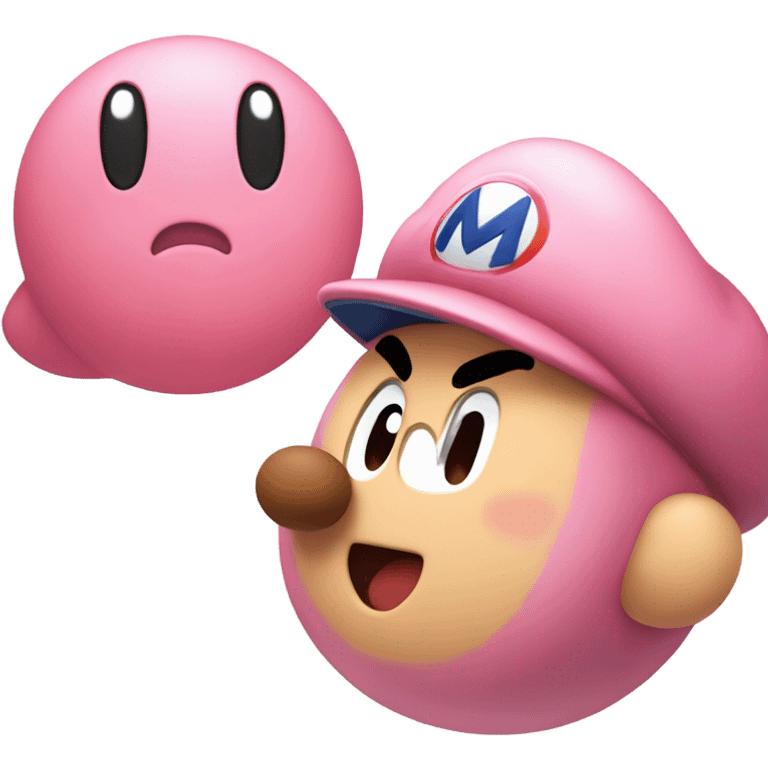 Kirby with Mario  emoji